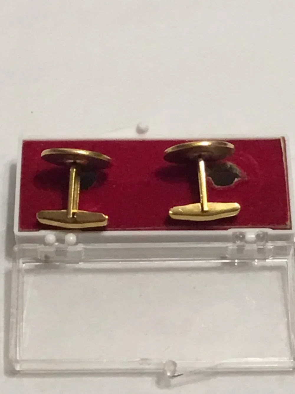 Vintage & very colorful set of cloisonne cuff links in box